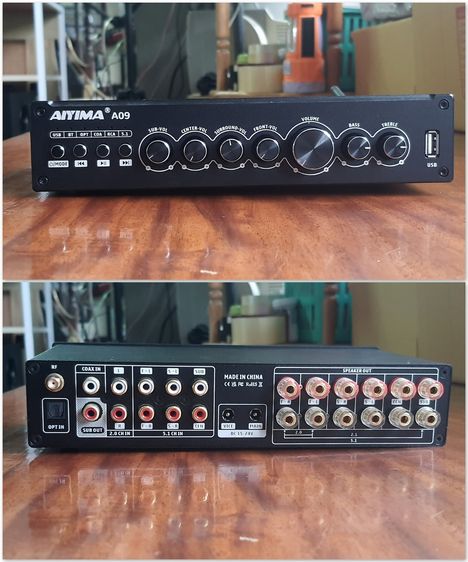 อื่นๆ ชุดโฮมเธียเตอร์ AiYiMA A09 เครื่องขยายเสียงซับวูฟเฟอร์ อัพเกรด TPA3116 HiFi บลูทูธ 5.0 5.1 50Wx6