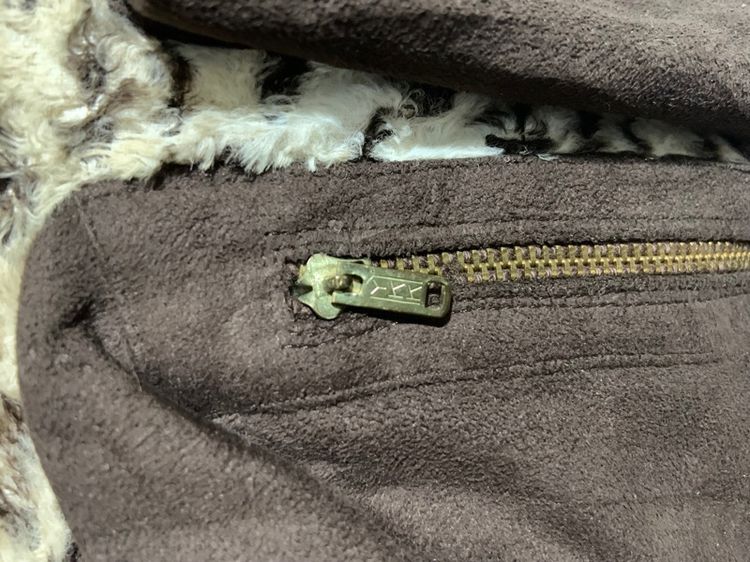 เสื้อกั๊กลายเสือ งาน JAPAN 🇯🇵 แท้ 💯 size ขนาดวัดจริง อก 20 ยาว 24 นิ้ว สภาพใหม่มาก  ซิป YKK ทองเหลืองดีเทลสวย ตัดเย็บดีมาก รูปที่ 7