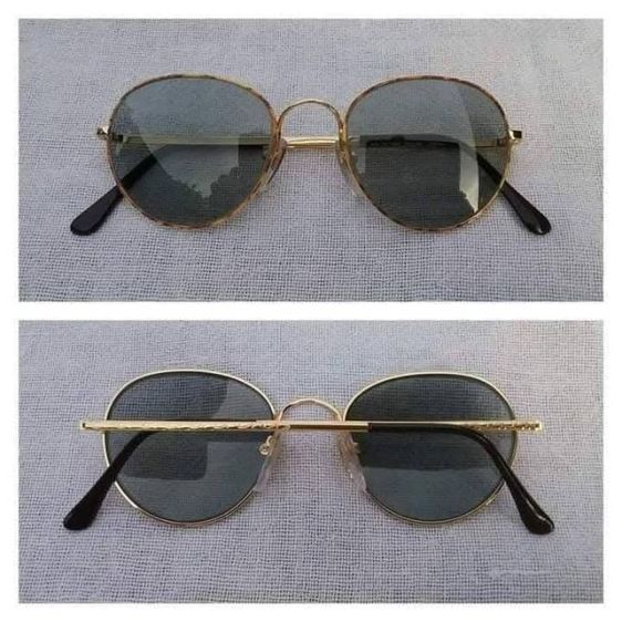 แว่นตาอาร์ติสท์–ทีเฉด–หยดน้ำ–แพนโต้–John Lennon  'FIT FLEX' ตัวแท้ มือหนึ่ง–New Old Stock เลนส์กระจกคริสตัล สีเทาท้องฟ้า–สว่าง...Authentic Vintage FIT FLEX handmade in Japan
 รูปที่ 4