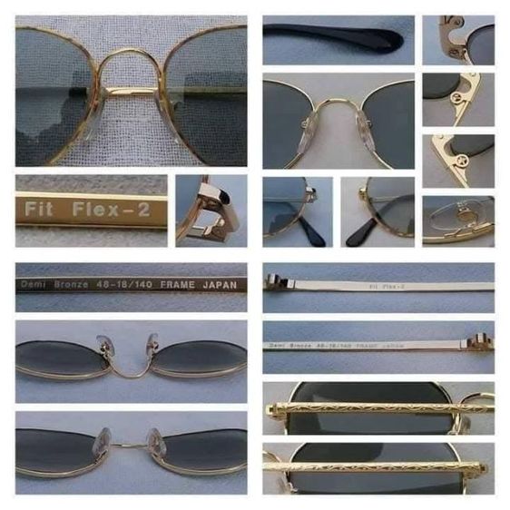 แว่นตาอาร์ติสท์–ทีเฉด–หยดน้ำ–แพนโต้–John Lennon  'FIT FLEX' ตัวแท้ มือหนึ่ง–New Old Stock เลนส์กระจกคริสตัล สีเทาท้องฟ้า–สว่าง...Authentic Vintage FIT FLEX handmade in Japan
 รูปที่ 6