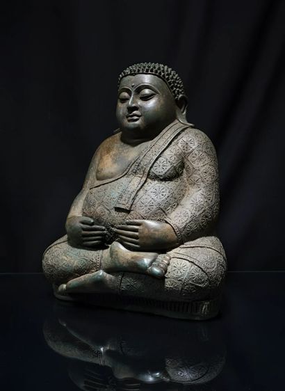 พระสังกัจจายน์ วัดสังกัจจายน์วรวิหาร เนื้อสัมฤทธิ์ สนิมเขียว หน้าตัก12นิ้ว รูปที่ 2