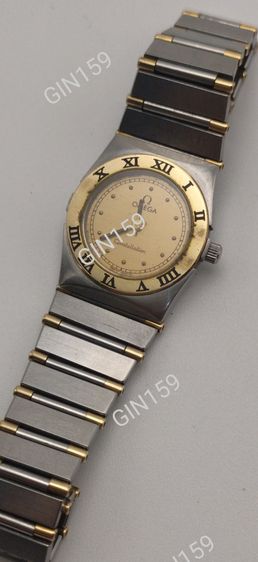 นาฬิกา omega constellation lady 18k gold full bar two tone 22.5มม. ขายตามสภาพ