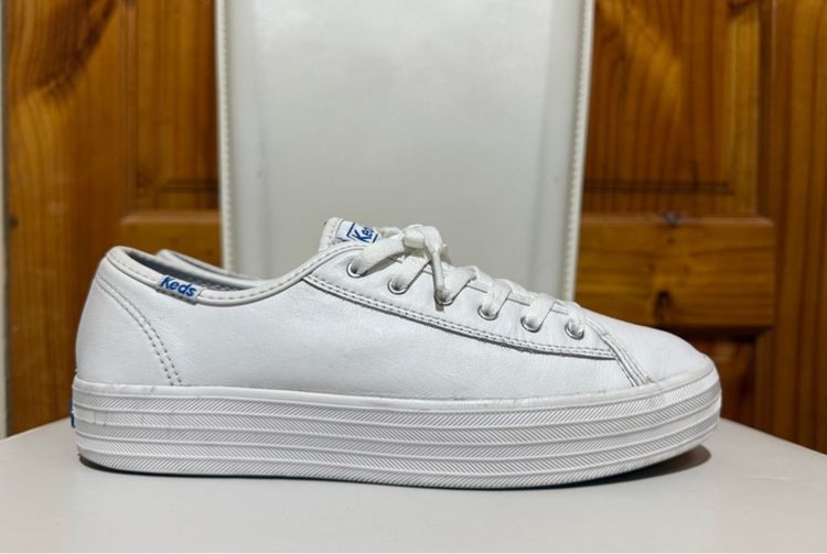 รองเท้าผ้าใบหนังขาวพื้นหนา Keds รูปที่ 2