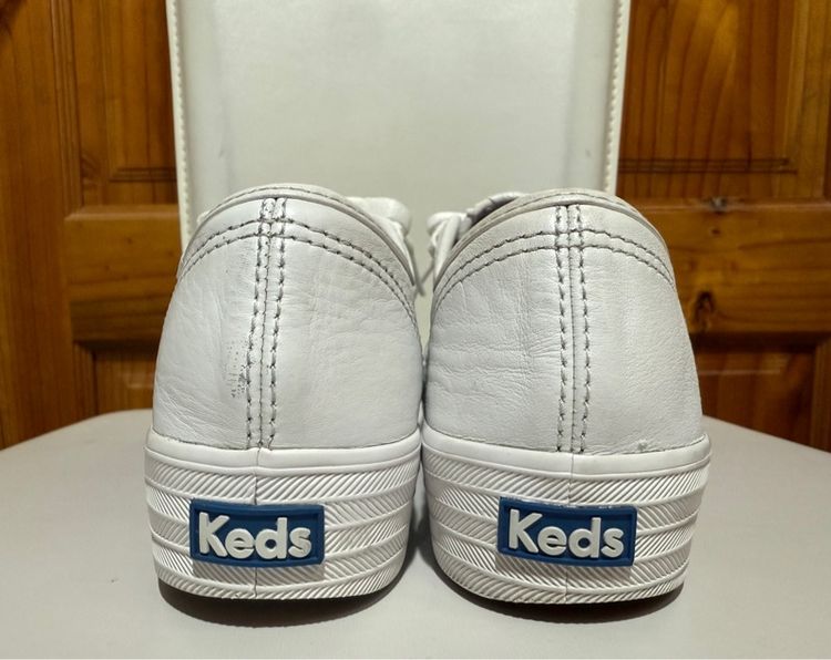 รองเท้าผ้าใบหนังขาวพื้นหนา Keds รูปที่ 5