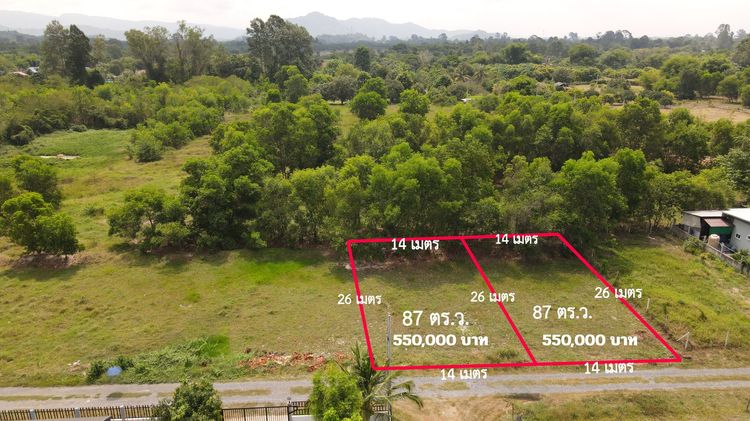 ขายที่ดิน 87 ตารางวา มีโฉนด(ครุฑแดง) ใกล้สนามกอล์ฟ จปร. ขายแปลงละ 550,000 