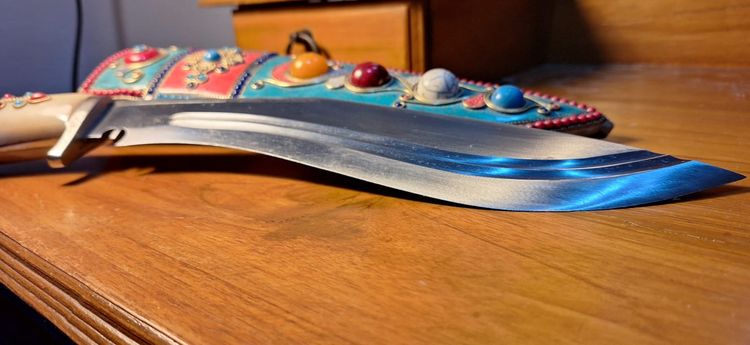 Handmade Nepalese Kukri Knife with Decorative Sheath รูปที่ 2