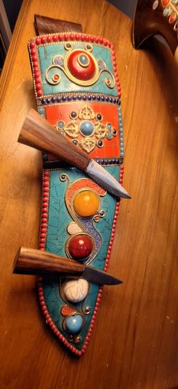 Handmade Nepalese Kukri Knife with Decorative Sheath รูปที่ 4