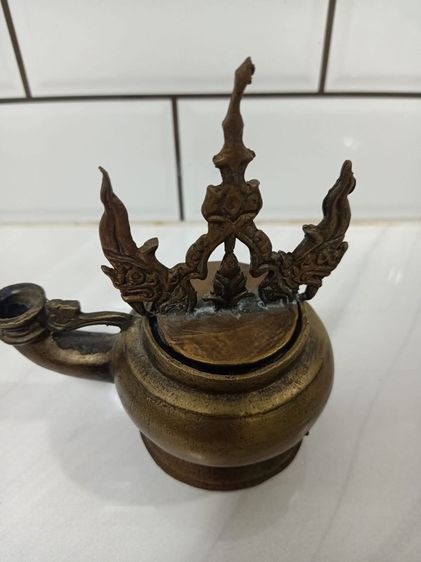 ตะเกียงชวาลา งานทองเหลืองเก่าโบราณหายาก น่าสะสม  รูปที่ 3