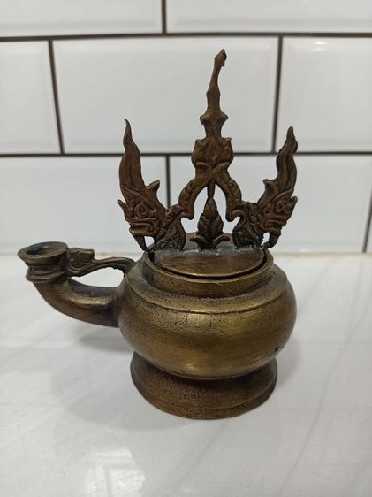 ตะเกียงชวาลา งานทองเหลืองเก่าโบราณหายาก น่าสะสม  รูปที่ 2