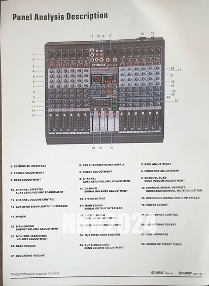 MGP-12S มิกเซอร์บลูทูธ อีคิวปรับเสียง มิกเซอร์เอฟเฟค,mixer  รูปที่ 13