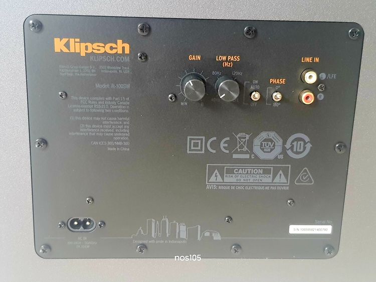 Klipsch R-100SW ซับวูฟเฟอร์ 10 นิ้ว  เสียงเบสแบบโรงหนัง  แบรนด์ซับ ขายดีอันดับ 1 USA รูปที่ 9