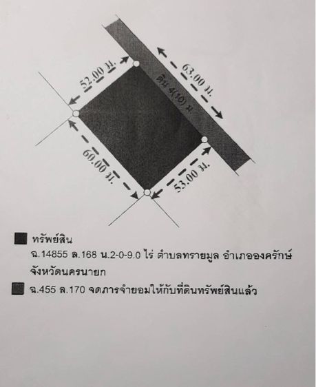 ที่ดิน อ องครักษ์ ใกล้ถนน 305.รังสิต นครนายก รูปที่ 3