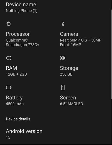 มือสอง Nothing Phone1  ram128storage256 รูปที่ 5
