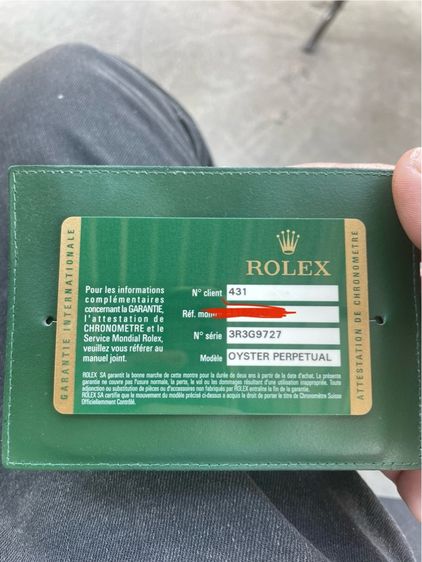 การ์ด rolex เขียวเก่า ใบไทย