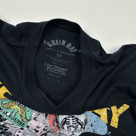 เสื้อยืดคอกลม Green Day Revolution รุ่น Radio Album Promo ไซส์ M ปี 2017 รูปที่ 3