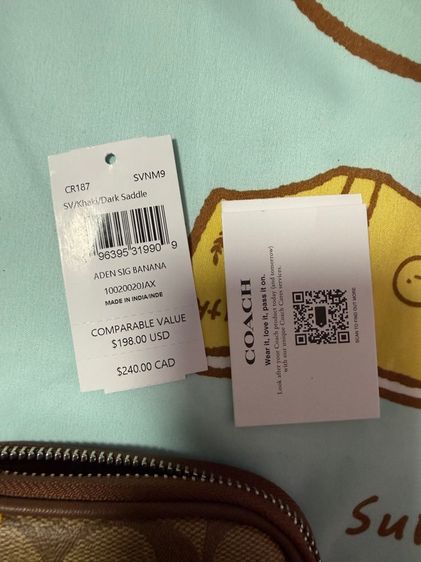กระเป๋าCoach  ADEN CROSSBODY IN SIGNATURE CANVAS WITH BANANA PRINT รูปที่ 3