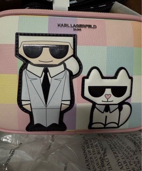 กระเป๋า Karl Lagerfeld Maybelle Camera Crossbody Checkered Blush Combo Boxed รูปที่ 3