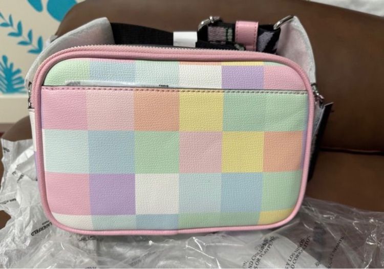 กระเป๋า Karl Lagerfeld Maybelle Camera Crossbody Checkered Blush Combo Boxed รูปที่ 9