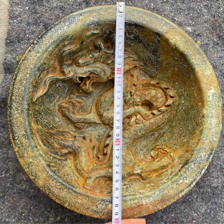 จานหินแกะมังกรหยกตัวใหญ่  รูปที่ 6