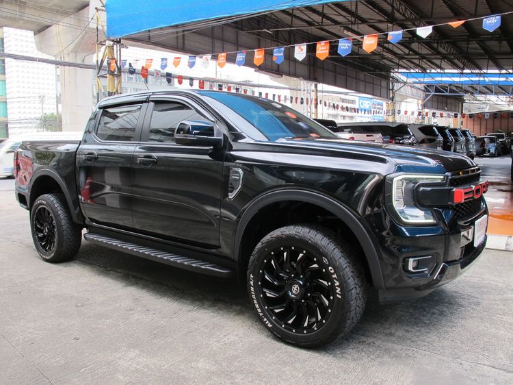 Ford Ranger 2023 2.0 Turbo Hi-Rider XLT Pickup ดีเซล ไม่ติดแก๊ส เกียร์ธรรมดา ดำ รูปที่ 2
