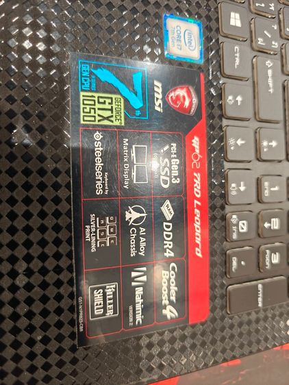 🔥 ขาย Gaming Notebook MSI GP62 7RD Leopard - สภาพดี มีกันรอยรอบตัว ใช้งานได้เต็มประสิทธิภาพ🔥 รูปที่ 3