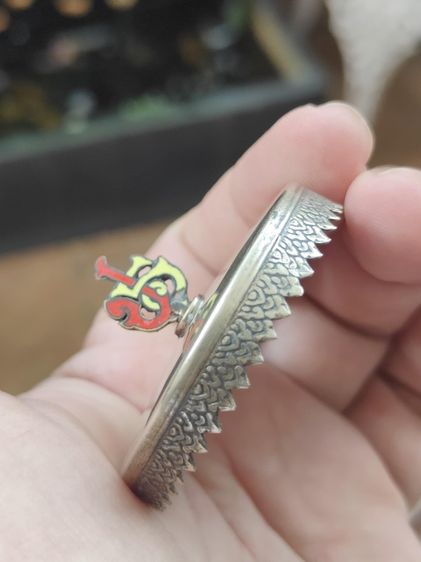 แก้วเขียวงานเก่า ฝาเนื้อเงิน ปร  รูปที่ 13