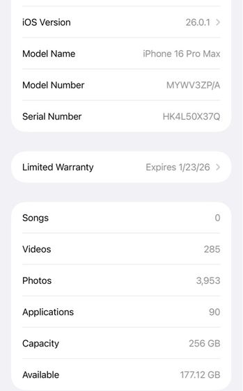 iPhone 16 promax 256gb สีblack titanium รูปที่ 11