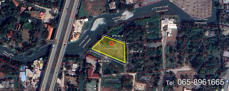 ขายที่ดิน บ้านใหม่ อ.ปากเกร็ด นนทบุรี พระแม่มหาการุณย์ 37  552 ตรว.