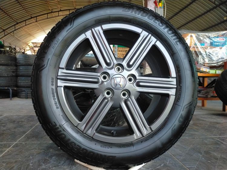 แม็กฮอนด้าสีเดิม ขอบ17 พร้อมยางบริสโตน 215 60 17 ปี22 ยางสวยทุกเส้นใส่ hrv หรือแปลงใส่ยี่ห้ออื่น 5 รู 114 รูปที่ 3
