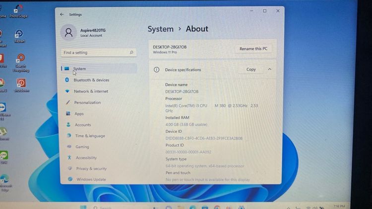 Acer aspire 4820TG ชำระปลายทางได้ รูปที่ 12
