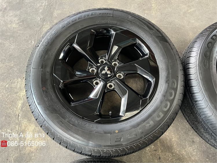 ✨ล้อแม็กป้ายแดง✨Mitsu Pajero Sport รุ่นใหม่ล่าสุด ขอบ 18 สีดำแท้💯พร้อมยาง 265-60-18 GOODRIDE💥ปี 25💥 รูปที่ 4