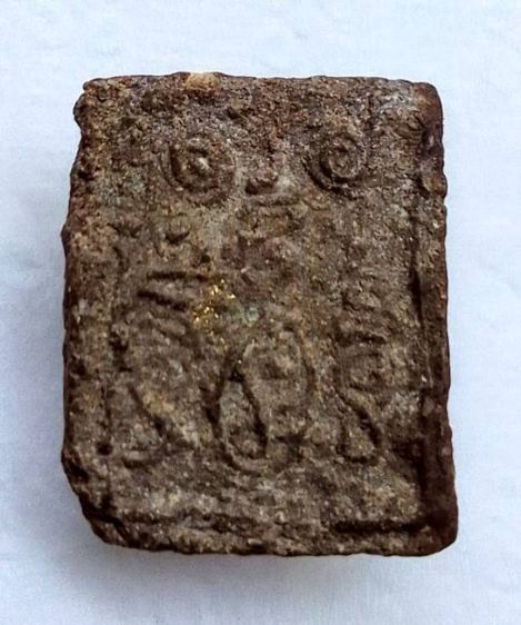 🔹พระเก่า เนื้อหายาก ดูเข้มขลังมาก‼️🔹พระพุทธ หลังยันต์ เนื้อหนังควายเผือก รูปที่ 5