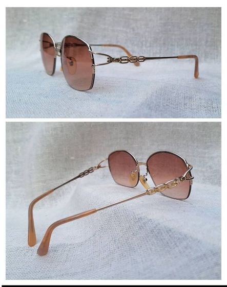 แว่นตาลักซ์ชัวรีแบรนด์ฝรั่งเศส กรอบทองคำแท้–หุ้ม GRÈS 12KGF เลนส์กันแดดสีน้ำตาลคาราเมล–ไล่ระดับ...Authentic Vintage GRÈS handcrafted in Paris, France
 รูปที่ 13
