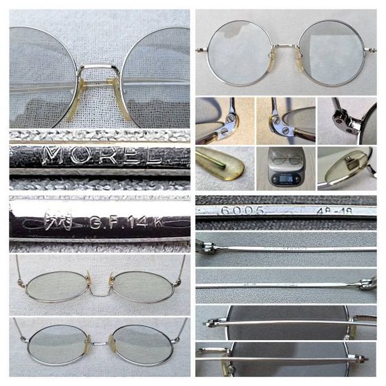 1 ในโคตรแว่นตาเก่าแก่และดีที่สุดของฝรั่งเศส MOREL กรอบทองขาวแท้–หุ้ม 14K WGF โมเดลคลาสสิก–หยดน้ำกลม–จอห์น เลนนอน เลนส์กระจกคริสตัลออโต้ฝรั่งเศส สีเทา–สว่าง...Authentic Vintage MOREL handcrafted in Les Rousses, France รูปที่ 7