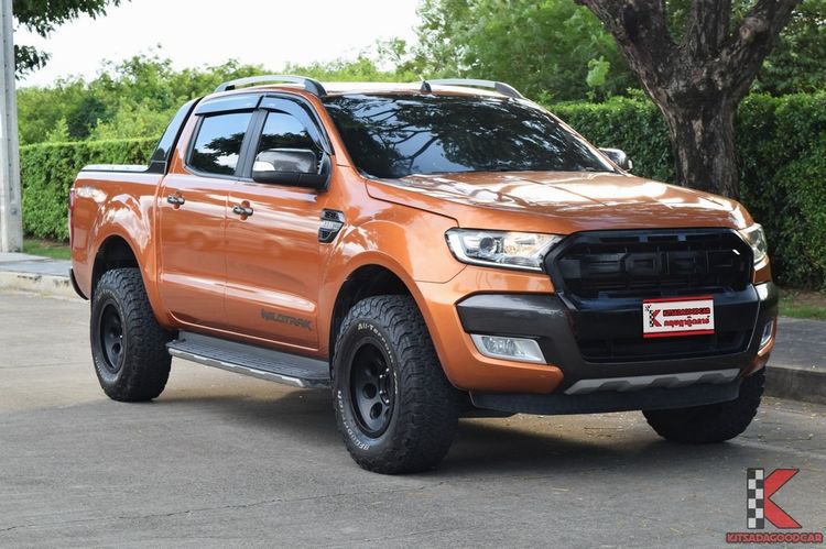 Ford Ranger 2017 2.2 Hi-Rider Wildtrak Pickup ดีเซล ไม่ติดแก๊ส เกียร์อัตโนมัติ ส้ม