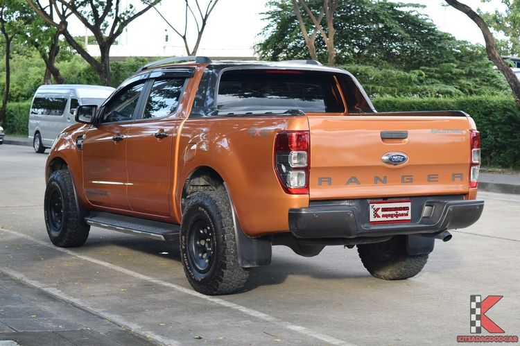 Ford Ranger 2017 2.2 Hi-Rider Wildtrak Pickup ดีเซล ไม่ติดแก๊ส เกียร์อัตโนมัติ ส้ม รูปที่ 3