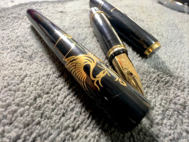 ขาย ปากกาหมึกซึม Pilot Maki-E KOKKOKAI Crane Vintage Fountain Pen 14K M Nib รูปที่ 4