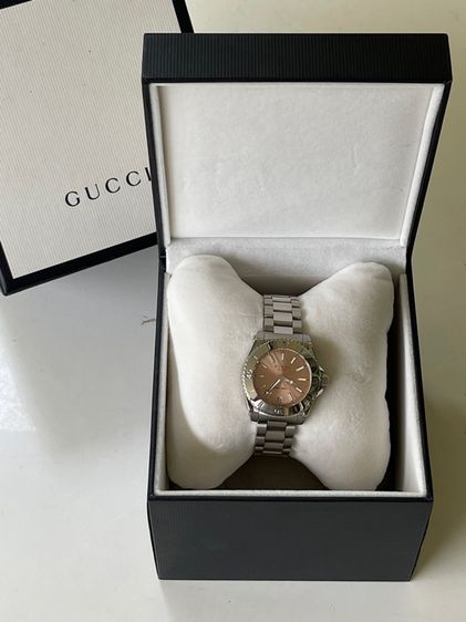 GUCCI Dive 32 mm Women's Watch Brown Dial Quartz Stainless Steel YA136401 รูปที่ 3