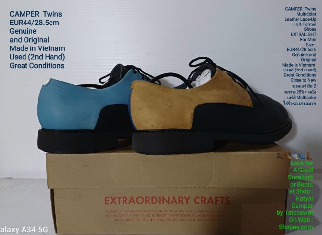 CAMPER Twins, Men's 44EU(28.5cm) Genuine and Original ของแท้ มือ 2 สภาพใกล้เคียงของใหม่, รองเท้า CAMPER หนังแท้สวย พื้นเต็ม ไม่มีตำหนิใดๆ รูปที่ 14