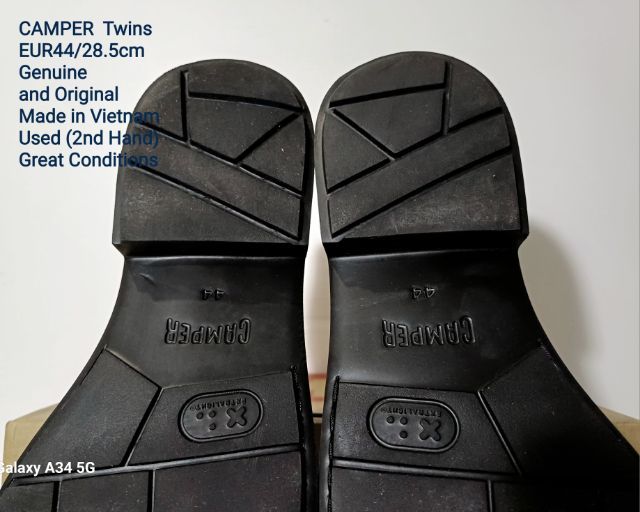 CAMPER Twins, Men's 44EU(28.5cm) Genuine and Original ของแท้ มือ 2 สภาพใกล้เคียงของใหม่, รองเท้า CAMPER หนังแท้สวย พื้นเต็ม ไม่มีตำหนิใดๆ รูปที่ 12