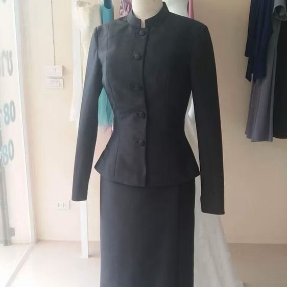 ชุดไทยจิตรลดา เสื้อแขนกระบอก ผ้าถุงป้าย