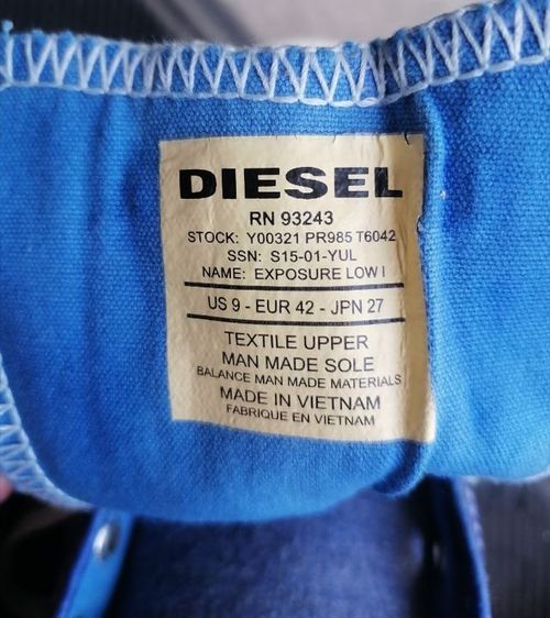 รองเท้า Disel สีฟ้า ขนาด EUR 42 ความยาว 27 ซม. รูปที่ 5