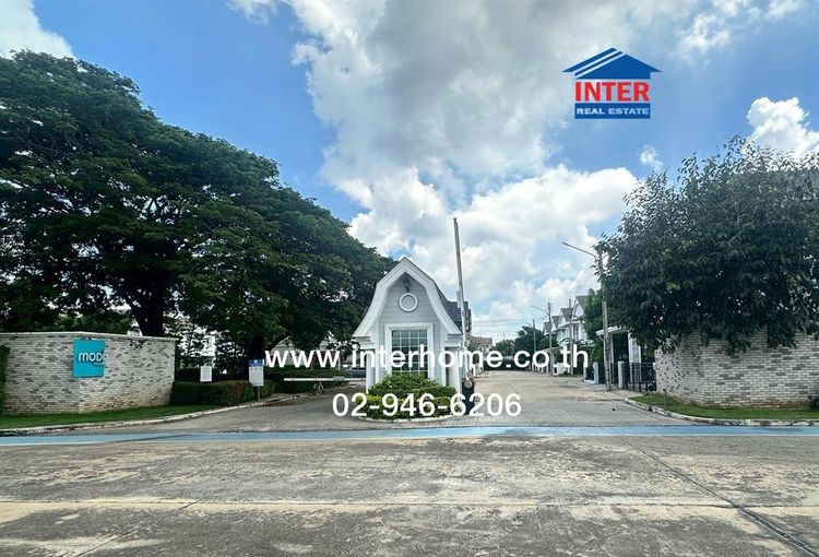 บ้านเเฝด 2 ชั้น 35.2 ตร.ว. หมู่บ้านโมดิวิลล่า รังสิต คลอง7 ถนนรังสิต-นครนายก ถนนทางหลวงแผ่นดินหมายเลข305 ธัญบุรี ปทุมธานี