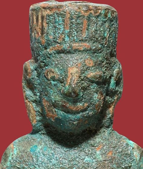 เทวรูปพระวิษณุ เนื้อสำริดสนิมเขียวหยก หายาก  รูปที่ 2