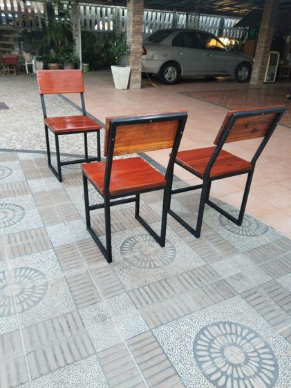 น้ำตาล เก้าอี้ตั้งข้างห้อง/เก้าอี้โต๊ะอาหาร อื่นๆ เก้าอี้ขาเหล็ก