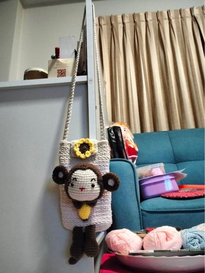 กระเป๋าใส่โทรศัพท์ ถักมือ รูปที่ 2