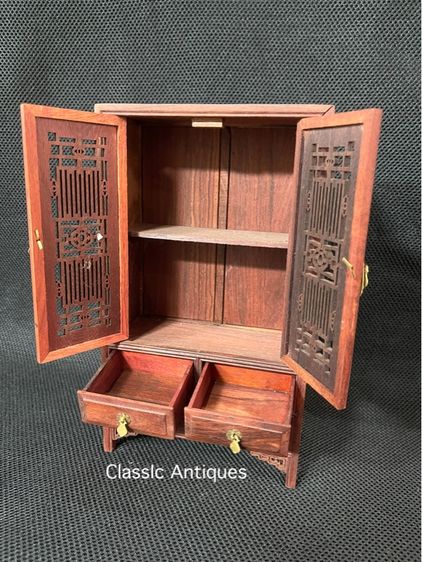 ตู้ไม้ สไตล์จีน งานจิ๋วสะสมA3 รูปที่ 5
