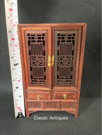 ตู้ไม้ สไตล์จีน งานจิ๋วสะสมA3 รูปที่ 16