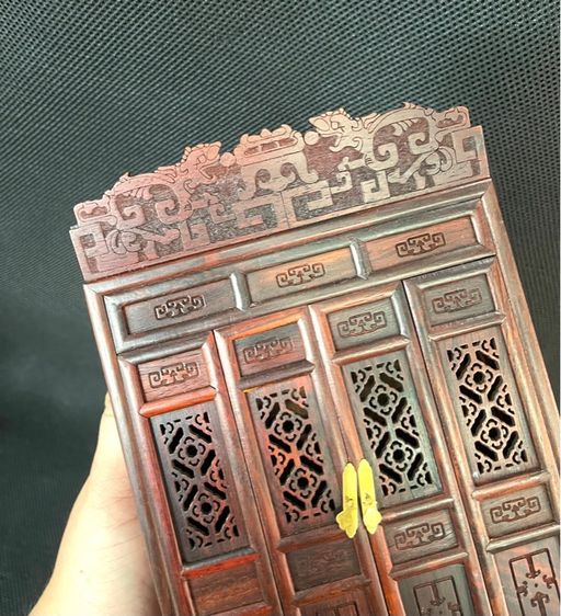 ตู้ไม้ ขาคู้ สไตล์จีน งานจิ๋วสะสมA2 รูปที่ 14