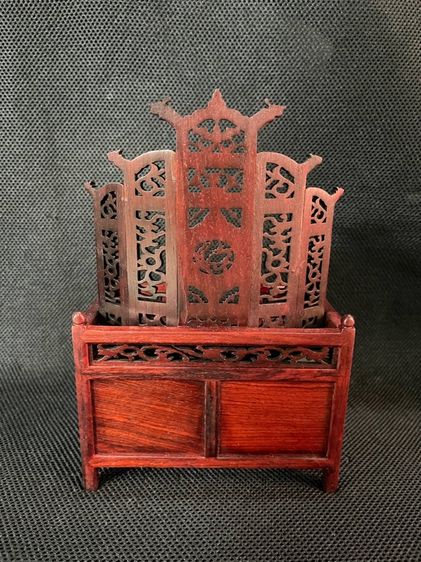 ตู้ไม้ บัลลังก์ สไตล์จีน งานจิ๋วสะสมA6 รูปที่ 11